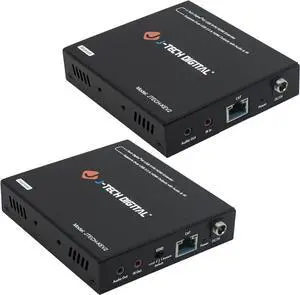Digital 4K USB KVM HDMI Extender Over Cat6/6a/7 Ethernet up to 328 FT (1080P), Supports HDMI 1.4 HDCP 1.4, 2 x USB 2.0, Near Zero Latency