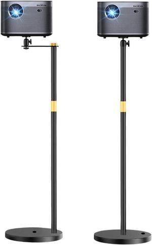 Projector Stand, 360° Swivel, Sofa Against Wall Hidden Stand, Height Adjustable, Mini Ceiling Wall Mount Projector Mount Bracket, Compatible with Home Office Video Vlog DVR Camera