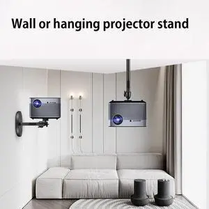 Universal Projector Mount - Ceiling, Wall, or Stand - 360 Rotatable, 4 Height Adjustments, 5kg Load Capacity Universal Projector Mount - Ceiling, Wall, or Stand - 360 Rotatable, 4 Height Adjustments, 5kg Load Capacity
