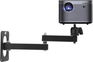 GRFIT Projector Stand Mini Projector Wall Mount/Projector Hanger/Camera Housing Mounting Bracket - for CCTV/Camera/Projector/Webcam - with Rotation 360° Black Projector Mount (Color : 1, Size : M)