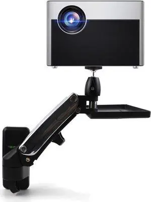 Gadpiparty OUMIFA Projector Mounts Projector Wall Mount Home Bracket Adjustable Lifting Frame Wall Hanging Hanger Can Rotate Left and Right Wall Mount with Tray, Black Tilting Projector Mount