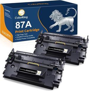 ColorKing Compatible Toner Cartridge Replacement  87A CF287A toner cartridge 87X CF287X  Enterprise M527c Pro M501dn M506x M506n M506dn M506 M527 M527dn M527z M527f Printer (Black, 2-Pack)