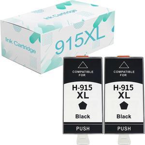 Compatible  915XL Ink Cartridges Replacement  915 915XL with Officejet 8010 8012 8013 8015 Pro 8020 8022 8023 8026 8028 AI0 Printer 2 Black