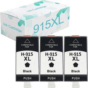 Compatible  915XL Ink Cartridges Replacement  915 915XL with Officejet 8010 8012 8013 8015 Pro 8020 8022 8023 8026 8028 AI0 Printer 3 Black