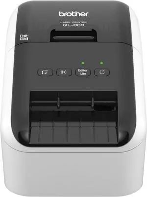 QL-800 High-Speed Professional Label Printer, Plug & Label Feature, Genuine DK Pre-Sized Labels, Multi-System Compatible  Black & Red Printing Available (Required USB Cable Included)
