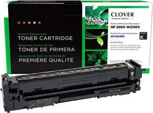Clover Remanufactured Toner Cartridge Replacement for HP W2110X (HP 206X) High Yield | Black Clover Remanufactured Toner Cartridge Replacement for HP W2110X (HP 206X) High Yield | Black