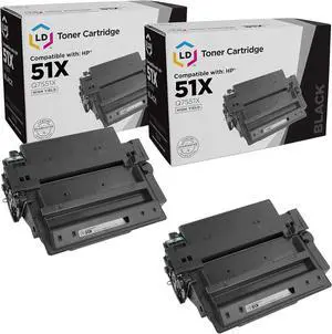 LD Products Compatible Replacement for HP 51X Q7551X High Yield Toner Cartridge for Laserjet M3035 MFP, P3005d, P3005n, M3027x MFP, M3035xs MFP, P3005, P3005dn, M3027 MFP, P3005x (Black, 2-Pack)