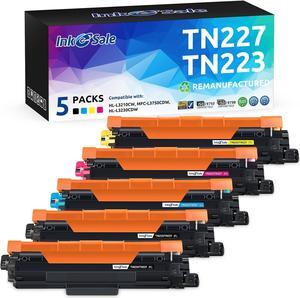 INK E-SALE Remanufacture Toner Cartridge Replacement for Brother TN227 TN223 Toner Cartridge for use with Brother HL-L3230CDW HL-L3270CDW MFC-L3710CW MFC-L3750CDW MFC-L3770CDW 5-Pack Combo
