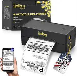 Label Printer, Bluetooth Thermal Printer, 4x6 Shipping Label Printer, Thermal Label Printer Desktop or Phone, Compatible with iPhone, Android, Windows, Mac, Chromebook, Amazon, Ebay, UPS.USPS (Black) Label Printer, Bluetooth Thermal Printer, 4x6 Shipping Label Printer, Thermal Label Printer Desktop or Phone, Compatible with iPhone, Android, Windows, Mac, Chromebook, Amazon, Ebay, UPS.USPS (Black)