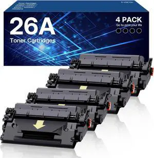 Ennovor 26A Toner Cartridge Black High Yield Compatible for HP 26A CF226X CF226A 26X use with HP Laserjet Pro MFP M426fdw M402 M402dn M402dne M402dw Printer (4 Pack)
