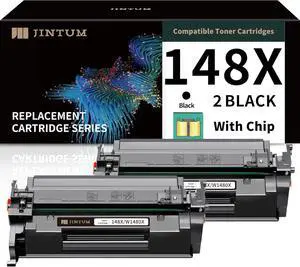 JINTUM 148X (with CHIP) Compatible Toner Cartridge Replacement for HP 148A 148X Toner Cartridge for 148X W1480X Works with HP Pro MFP 4101fdw 4101fdn 4101dw, Pro 4001n 4001dn 4001dw Printer (2-Pack)