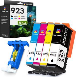 TOKYOINK 923 Ink Cartridges Combo Pack Replacement  923 Ink Cartridges Work for OfficeJet 8122e OfficeJet Pro 8135e 8138e 8139e Printer Without Chip (4 Pack)