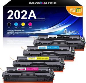 202A Toner Cartridges 4Pack Compatible Replacement for 202X 202A HP Color Toner Cartridges MFP M281fdw Toner Cartridges Black Cyan Magenta Yellow CF500A CF501A CF502A CF503A