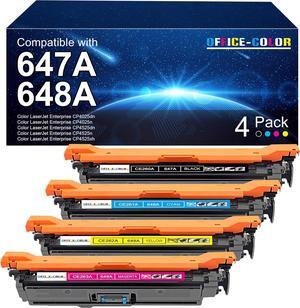 647A 648A Toner Cartridge Set Works with HP Color Laserjet Enterprise CP4025, Color Laserjet Enterprise CM4540 MFP, Color Laserjet Enterprise CP4525 Serie (Black,Cyan,Magenta,Yellow)