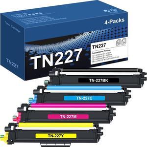 TN227 High Yield Toner Cartridge 4-Pack Compatible for Brother TN-227 TN 227 TN-227BK/C/M/Y Replacement for HL-L3210CW HL-L3290CDW HL-L3270CDW MFC-L3710CW MFC-L3770CDW MFC-L3750CDW Printer
