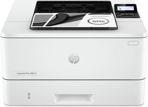 NewHP Jet-Laser Pro 4001n Single-Function Monochrome Laser Printer, White - Print only - Mobile Printing, 42 ppm, 1200 x 1200 dpi, Manual 2-Sided Printing, 8.5 x 14, Ethernet, Hi-Speed USB