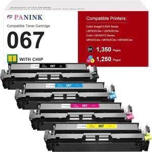Compatible 067 Toner Cartridge Replacement for Canon 067 067H CRG-067 MF656Cdw Toner Cartridge Set for Canon imageCLASS LBP632Cdw LBP633Cdw MF653Cdw MF654Cdw MF656Cdw Printer(with Latest Chip)