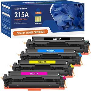 215A Toner Cartridges 4 Pack Set MFP M182nw (with Chip) Compatible Replacement  215A Color Pro MFP M182nw M183fw M182 M183 M155 Printer High Yield Ink (W2310A W2311A W2312A W2313A)