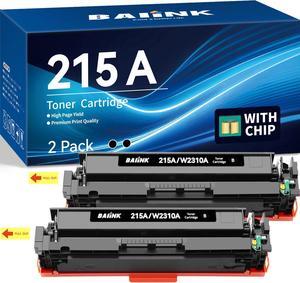215A Toner Cartridges 2 Pack (with Chip) Replacement  215A Black Toner Cartridge W2310A Compatible  Color Pro MFP M182nw MFP M183fw M182 M183 M155 Printer (2 Black)