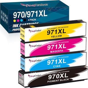 Compatible 970XL 971XL Ink Cartridge  Printers, Replacement  Ink Cartridges 970 971  X576dw X476dw X476dn X551dw X451dn X451dw Printer, (970xl 971xl Ink bk c m y) 4 Packs