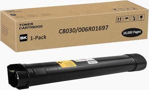 C8030 Black Toner Cartridge 006R01697 Compatible for AltaLink C8030 C8035 C8045 C8055 C8070 Printers(Black,26,000 Pages)