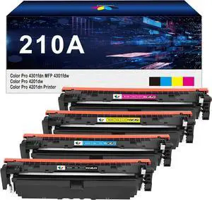 Ennovor 210A Toner Cartridges 4 Pack Replacement for hp 210A 210X Compatible with Color Laserjet Pro MFP 4301fdw Wireless Printer 4301fdn MFP Pro 4301fdn 4201dw 4201dn Color Pro 4201dw 4201dn Printer