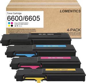 Phaser 6600 / WorkCentre 6605 High Capacity Toner (4 Pack, BK/C/M/Y) - 106R02228 106R02225 106R02226 106R02227 Toner Replacement for Xerox Phaser 6600 6600N 6600DN WorkCentre 6605N 6605DN Printer