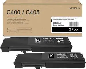Ennovor VersaLink C400/C405 Black High Capacity Toner Cartridge (5,500 Page/Pack) 2 Pack - Lvan 106R03512 Toner Cartridge Replacement for Xerox VersaLink C400 C405 Printer