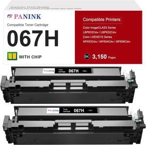Compatible 067H Black Toner Cartridge Replacement for Canon 067 067H CRG-067H MF656Cdw Toner Cartridge Set for Canon imageCLASS LBP632Cdw LBP633Cdw MF653Cdw MF654Cdw MF656Cdw Printer(2 Black)
