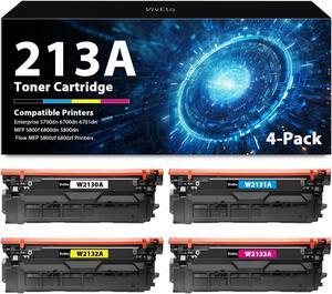213A Toner Cartridge Replacement  213A W2130A W2131A W2132A W2133A Compatible for 5700 6700 6701 MFP 5800 MFP 6800 MFP 6801 Printers ( 4 Packs, Black/Cyan/Yellow/Magenta)