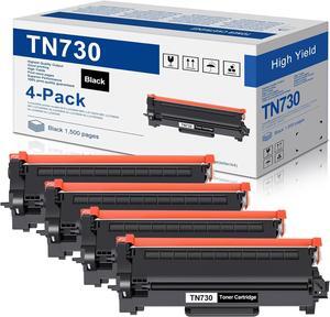 TN-730 TN730 Toner Cartridge Replacement for Brother TN730 Toner Cartridge - Black DCP-L2550DW MFC-L2710DW MFC-L2750DW HL-L2370DW Printer (4-Pack)