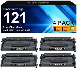 Ennovor 121 Black Toner Cartridge for Canon CRG-121 Canon 121 Black Toner Cartridge Compatible for Canon imageCLASS D1620 D1650, 4 Black 121 Toner Cartridge