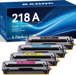 218A Compatible Toner Cartridges (No Chip) Replacement  218A Toner Cartridges 4 Pack Compatible  Color Laser Jet Pro MFP 3301fdw 3301sdw 3301cdw 3201dw Printer W2180A W2180X