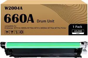 660A W2004A Drum Unit Compatible W2004A Drum Cartridge Replacement Color Enterprise M751dn M856x M776dn M751n M856dn M776zs M776z Printer(1 Pack-65,000 Pages)