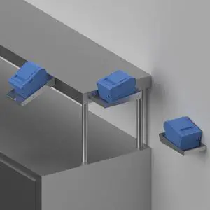 Practical Quality Systems Stainless Steel Printer Tray, Mounts to Wall or Shelf Edge