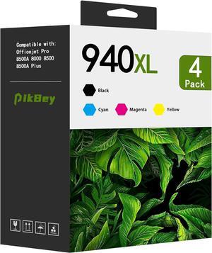 940XL High Yield Ink Cartridge Combo Pack (4-Pack, Black/Cyan/Magenta/Yellow): Compatible 940XL 940 XL Ink Cartridges Replacement  940XL OfficeJet Pro 8500A 8000 8500 8500A Plus Printers