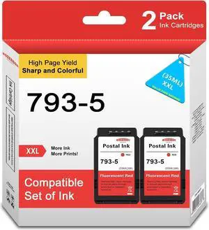 Ennovor 793-5 Ink Cartridge 35 ml Moxbog Replacement for Pitney Bowes 793-5 Red Ink Cartridge for DM100, DM200 and SendPro C and SendPro+, Red Ink, 2-Pack 35 ml