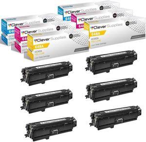 CS Compatible Toner Cartridge Replacement  CP4525dn CE261A Cyan CE262A Yellow CE263A Magenta HP 648A Color CP4000 CP4500 CP4025dn Enterprise CP4525xh CP4025n 6 Color Set