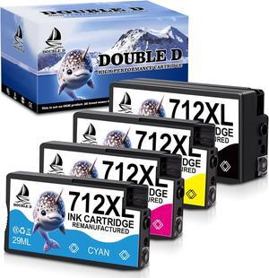 712XL Remanufactured Ink Cartridges (80-ML BK, 29-ML C/M/Y, 4 Pack) Replacement  712 712XL for DesignJet T650 T630 T230 T210 Studio Plotter Printer