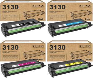 3130 Toner Cartridge Replacement for Dell 3130 3130CN 3130CND Printers Compatible for Dell 330-1198 330-1199 330-1200 330-1204 (4 Pack)