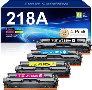218A Toner Cartridge 4 Pack W2180A W2181A W2182A W2183A Replacement  218A Toner Works with Color Pro 3201dw; Color Pro MFP 3301cdw, 3301fdw, 3301sdw Color Pro 3201, MFP 3301 Series