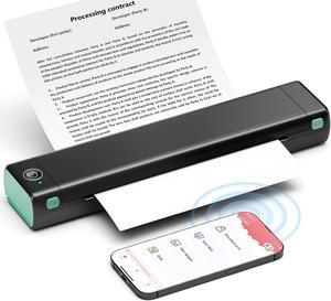 Itari M08F Portable Printer Wireless Travel - Thermal Mobile Printer for Phone & Laptop, Bluetooth Mini Compact Small Inkless Printer for Vehicle Home Use School Office, 8.5" X 11" Thermal Paper