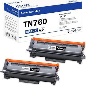 TN760 High Yield Toner Cartridge Compatible TN-760 TN 760 TN-730 TN 730 Toner Replacement for Brother HL-L2325DW MFC-L2690DW DCP-L2550DW Printer (Black, 2-Pack)