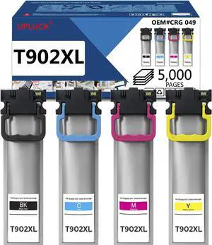 T902XL T902 Ink Cartridge High Yield Replacement for Epson Workforce Pro Printer 902 902XL Work for WF-C5210 WF-C5290 WF-C5710 WF-C5790 (4-Pack,B/C/M/Y)