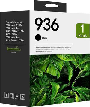 936 Black Ink Cartridge (1-Pack) Compatible 936BK Ink Cartridge Replacement  936 Ink Work with OfficeJet Pro 9110b 9125e 9128 9130b 9135e 9122e OfficeJet Pro Wide Format 9730e Printers