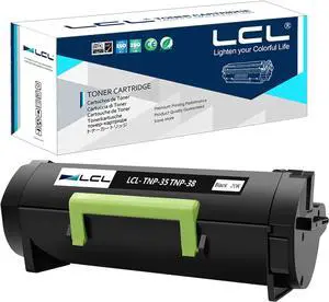 Ennovor LCL Compatible Toner Cartridge Replacement for Konica Minolta TNP35 TNP-35 TNP38 TNP-38 A63W01W A63W01F 20000Pages Bizhub 4000P Series Printers (1-Pack Black)