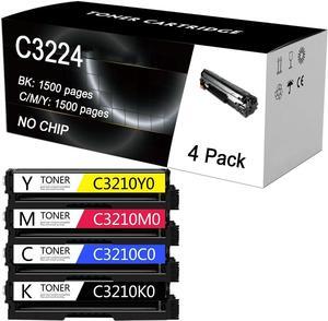4 Pack C3224dw Toner Cartridges Replacement for Lexmark C3224 C3326 C3426 Printer C3210K0 C3210C0 C3210M0 C3210Y0 Toner Compatible for MC3224dwe MC3224i Printer,4 Color-No Chip