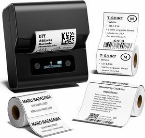 M221 Label Maker -Upgrade 3Inch Address Label Maker, Barcode Label Printer, Bluetooth Thermal Label Printer for Small Business, Mailing, Crafts, for Phone&PC, with 3 Roll Paper Set