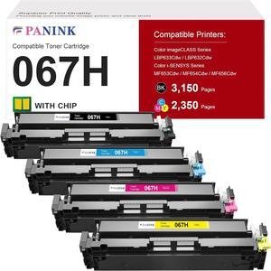 Compatible 067H Toner Cartridge Replacement for Canon 067 067H CRG-067H MF656Cdw Toner Cartridge Set for Canon imageCLASS LBP632Cdw LBP633Cdw MF653Cdw MF654Cdw MF656Cdw Printer(with Chip)
