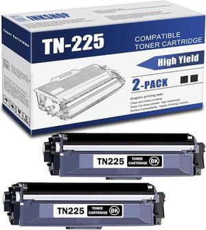 TN221BK TN225BK Compatible TN-221 TN-225 Black Toner Cartridge Replacement for Brother TN225 HL-3170CDW HL-3140CW MFC-9140CDN MFC-9330CDW Toner.(2 Black)